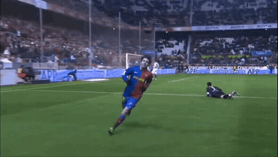 A Soccer Player Wearing A Blue Unicef Jersey Stands On The Field GIF