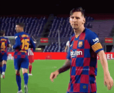 A Soccer Player Wearing A Checkered Shirt With The Word Rakuten On It GIF