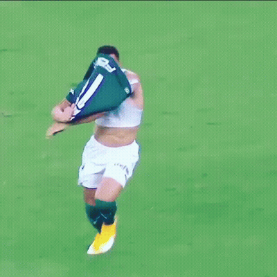 A Soccer Player Wearing A Crop Top And Shorts With The Number 6 On His Shorts GIF