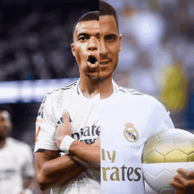 A Soccer Player Wearing A Fly Emirates Jersey Holds A Ball GIF
