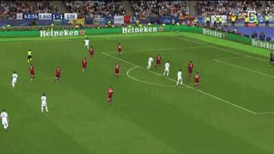 A Soccer Player Wearing A Fly Emirates Jersey Is Celebrating A Goal GIF