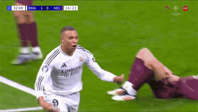 A Soccer Player Wearing A Fly Emirates Jersey Runs On The Field GIF