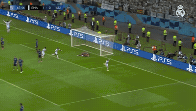 A Soccer Player Wearing A Fly Emirates Shirt Celebrates GIF
