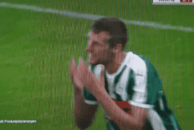 A Soccer Player Wearing A Green And White Jersey With The Word Hoff On The Chest GIF
