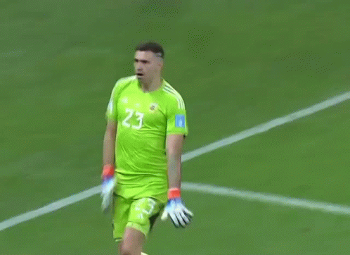 A Soccer Player Wearing A Green Jersey With The Number 23 GIF