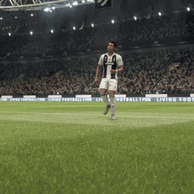A Soccer Player Wearing A Jeep Jersey Is Running On A Field GIF