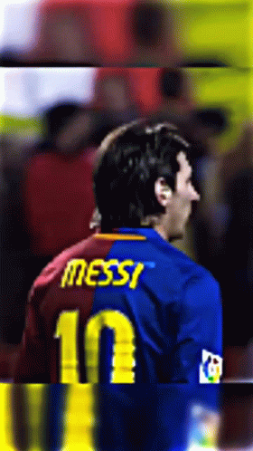 A Soccer Player Wearing A Jersey That Says Messi 10 GIF