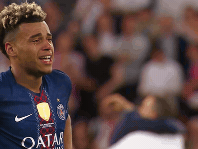 A Soccer Player Wearing A Jersey That Says Qatar Is Crying GIF