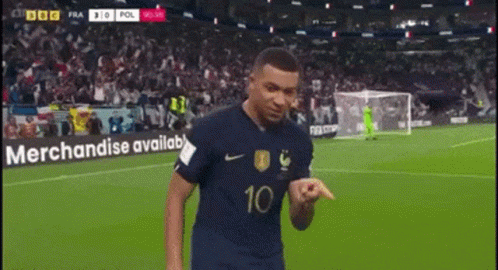A Soccer Player Wearing A Number 10 Jersey Stands On A Field GIF