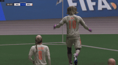 A Soccer Player Wearing A Number 10 Jersey Stands On The Field GIF