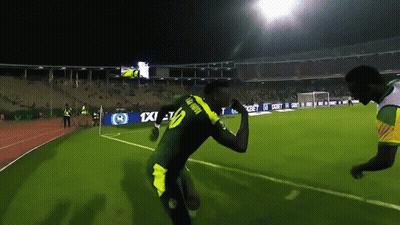 A Soccer Player Wearing A Number 15 Jersey Stands On The Field GIF