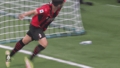 A Soccer Player Wearing A Number 8 Jersey Is Running On The Field GIF