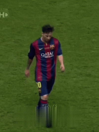 A Soccer Player Wearing A Qatar Airways Jersey Stands On The Field GIF