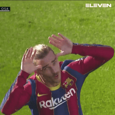 A Soccer Player Wearing A Rakuten Jersey Is Making A Face GIF