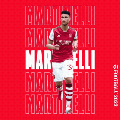 A Soccer Player Wearing A Red Emirates Fly Better Shirt GIF