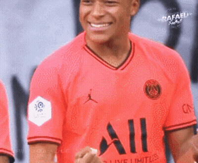 A Soccer Player Wearing A Red Jersey That Says All GIF