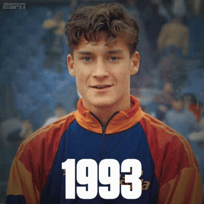 A Soccer Player Wearing A Red Jersey That Says Nuova Tirre GIF