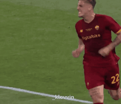 A Soccer Player Wearing A Red Jersey With Digitalbits Written On It GIF