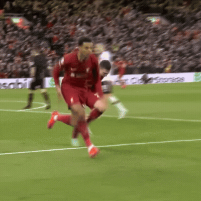 A Soccer Player Wearing A Red Jersey With The Number 10 On It GIF