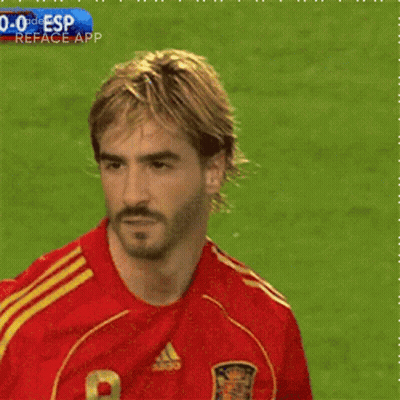 A Soccer Player Wearing A Red Jersey With The Number 9 GIF