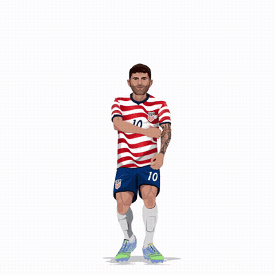 A Soccer Player Wearing A Red White And Blue Jersey With The Number 10 GIF