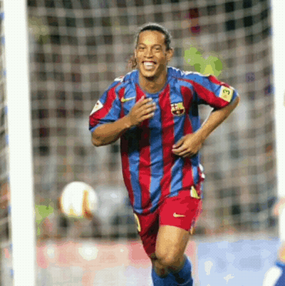 A Soccer Player Wearing A Striped Shirt With The Number 3 On It GIF