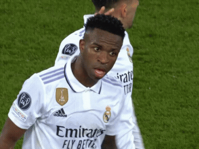 A Soccer Player Wearing A White Jersey With Emirates Fly Better Written On It GIF