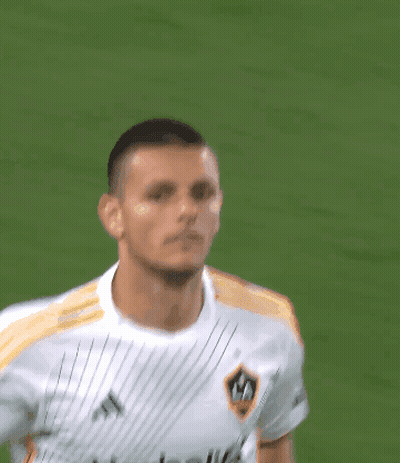 A Soccer Player Wearing A White Jersey With The Letter A On The Front GIF