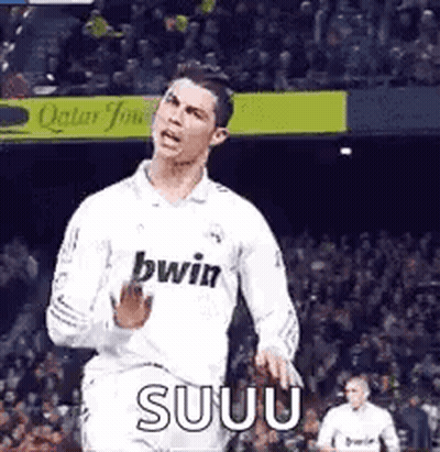 A Soccer Player Wearing A White Jersey With The Word Bwin On It . GIF