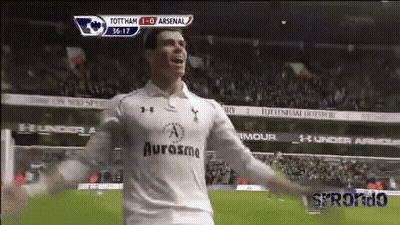 A Soccer Player Wearing A White Shirt That Says Aurasma On It GIF