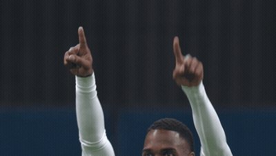 A Soccer Player Wearing A White Shirt That Says Cma Cgm GIF