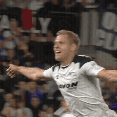 A Soccer Player Wearing A White Shirt With Avon Written On It GIF
