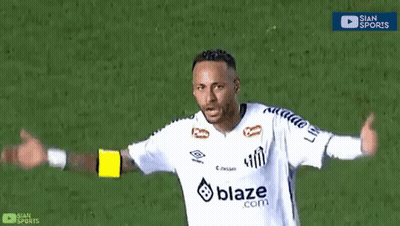 A Soccer Player Wearing A White Shirt With Blaze On It GIF