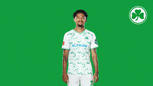 A Soccer Player Wearing A White Shirt With Hofmann Written On It GIF