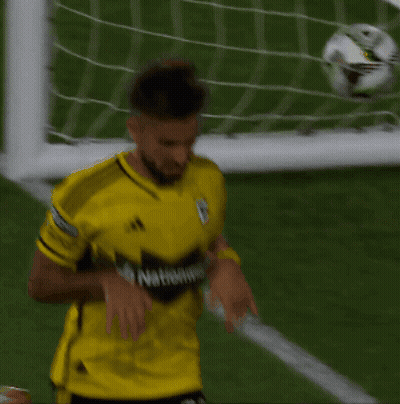 A Soccer Player Wearing A Yellow Jersey That Says Nationalwide GIF