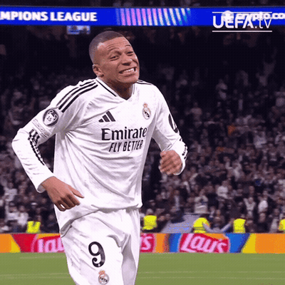 A Soccer Player Wearing An Emirates Fly Better Jersey GIF