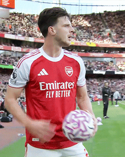A Soccer Player Wearing An Emirates Fly Better Jersey GIF