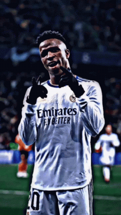 A Soccer Player Wearing An Emirates Fly Better Shirt GIF