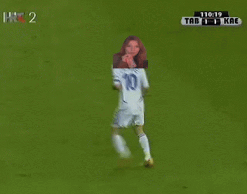 A Soccer Player With A Lidl Logo On His Face GIF