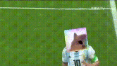A Soccer Player With A Paper Bag On His Head And The Number 10 On His Jersey GIF