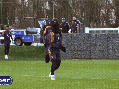A Soccer Player With The Letter A On His Jersey Runs On The Field GIF