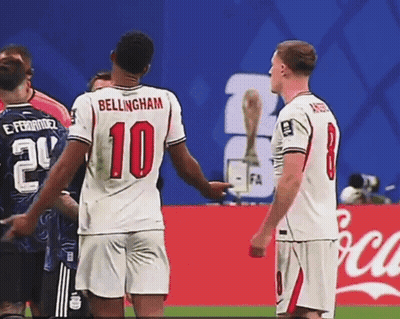 A Soccer Player With The Name Bellingham On His Jersey GIF