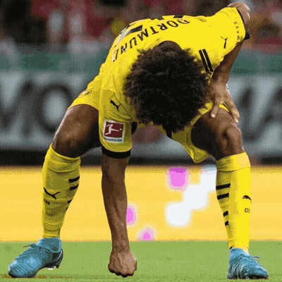 A Soccer Player With The Name Dortmund On The Back Of His Shirt GIF