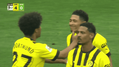 A Soccer Player With The Name Dortmund On The Back Of Their Jersey GIF