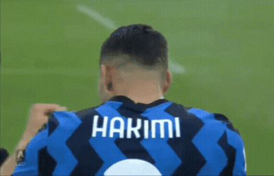 A Soccer Player With The Name Hakimi And The Number 2 GIF