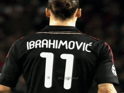 A Soccer Player With The Name Ibrahimovic On His Back GIF
