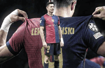 A Soccer Player With The Name Lewinski On His Shirt GIF
