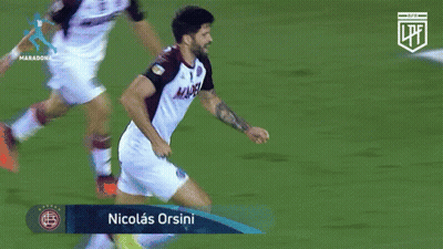 A Soccer Player With The Name Nicolas Orsini On His Back GIF
