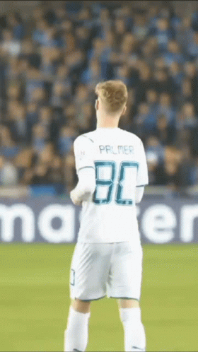 A Soccer Player With The Name Palmer On His Back GIF