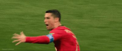 A Soccer Player With The Name Ronaldo On The Back Of His Shirt GIF